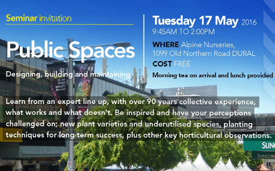 Matthew Tancred joins other experts at Alpine Nurseries Public Spaces seminar
